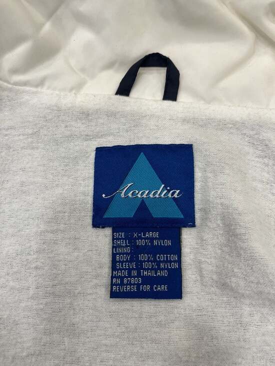 Vintage Acadia Ocean City Crew Windbreaker Jacket, Navy Blue/Cream - Size XL - Picture 5 of 5